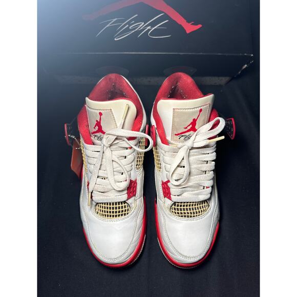 Size 8 - Nike Air Jordan 4 Retro OG Fire Red 2020 Men' Shoes - Picture 4 of 9